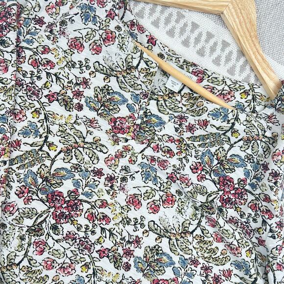 J. Jill Wearever Blouse Top Tunic Floral Paisley Print High Low Hem Womens M - Picture 9 of 11